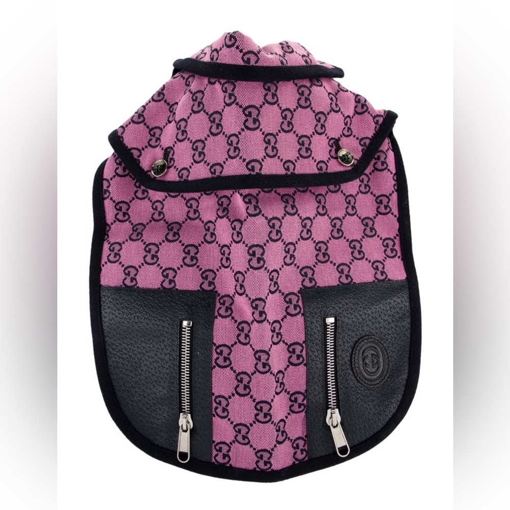 New Authentic Gucci Pink GG Monogram Dog Clothes Trench Coat